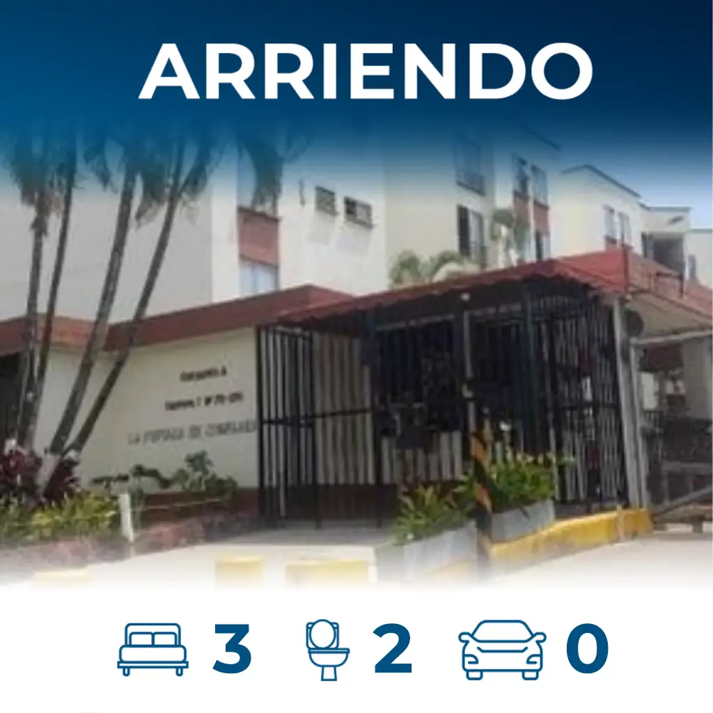 Apartamento en arrendamiento en el norte de Cali, Barrio Los Alcazares C.R Portada de Comfandi A 15 - 101 | $1.000.000
