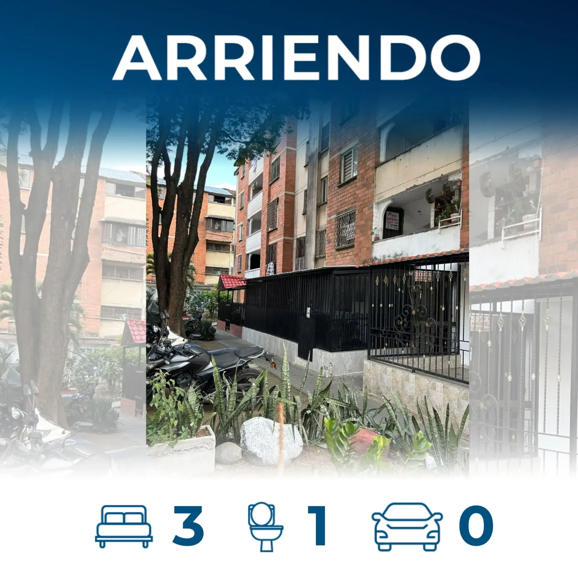 Apartamento en arriendo en el norte de Cali, barrio los Alcázares 188 - 201  / $780.000