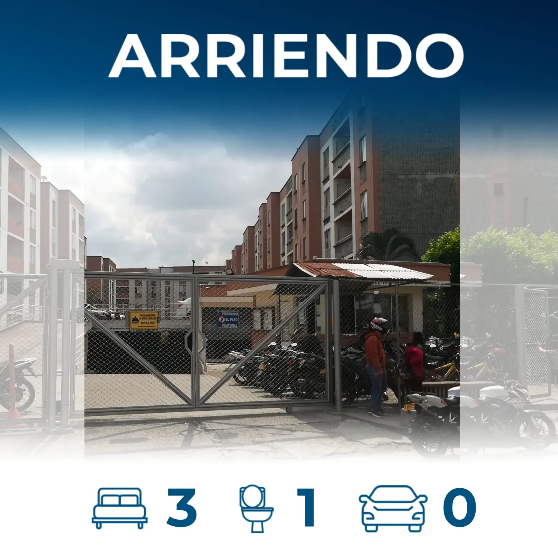 Apartamento en arriendo en el Oriente de Cali, barrio Calipso C.R Sonrrento BL 20 APTO 401 / $900.000