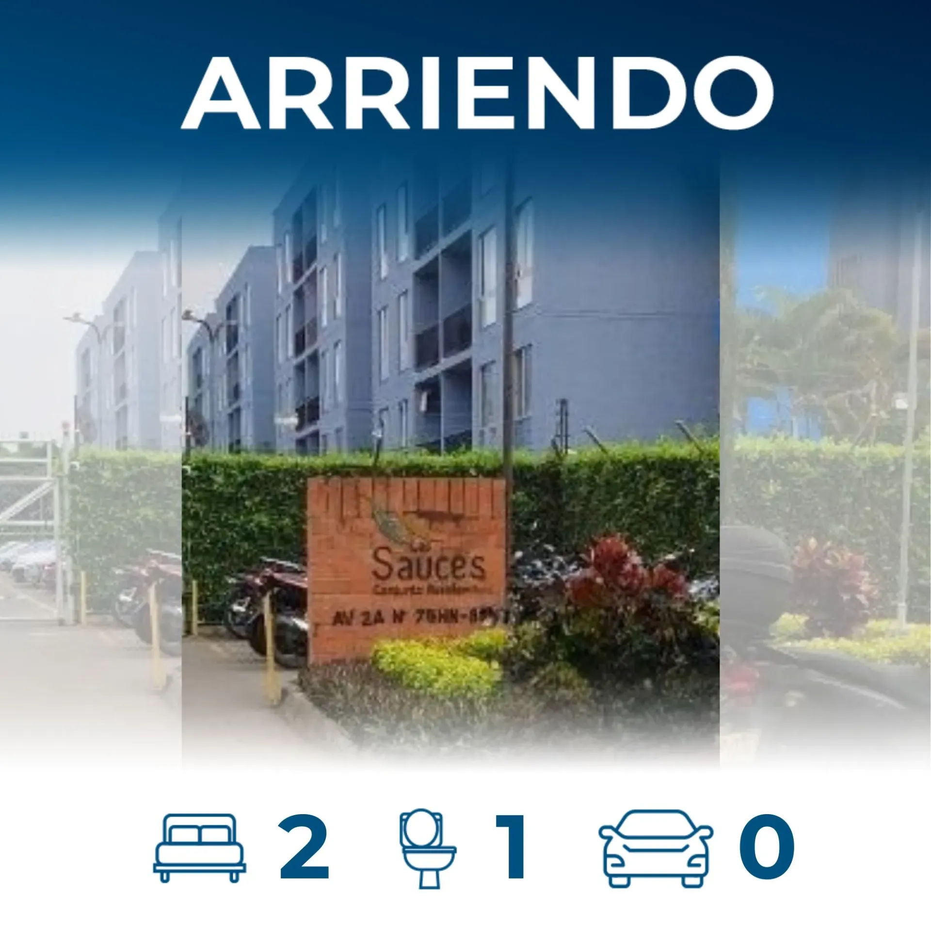 Apartamento en arriendo en el Norte de Cali, barrio Brisas de los Alamos C.R Los Sauces / $1.200.000