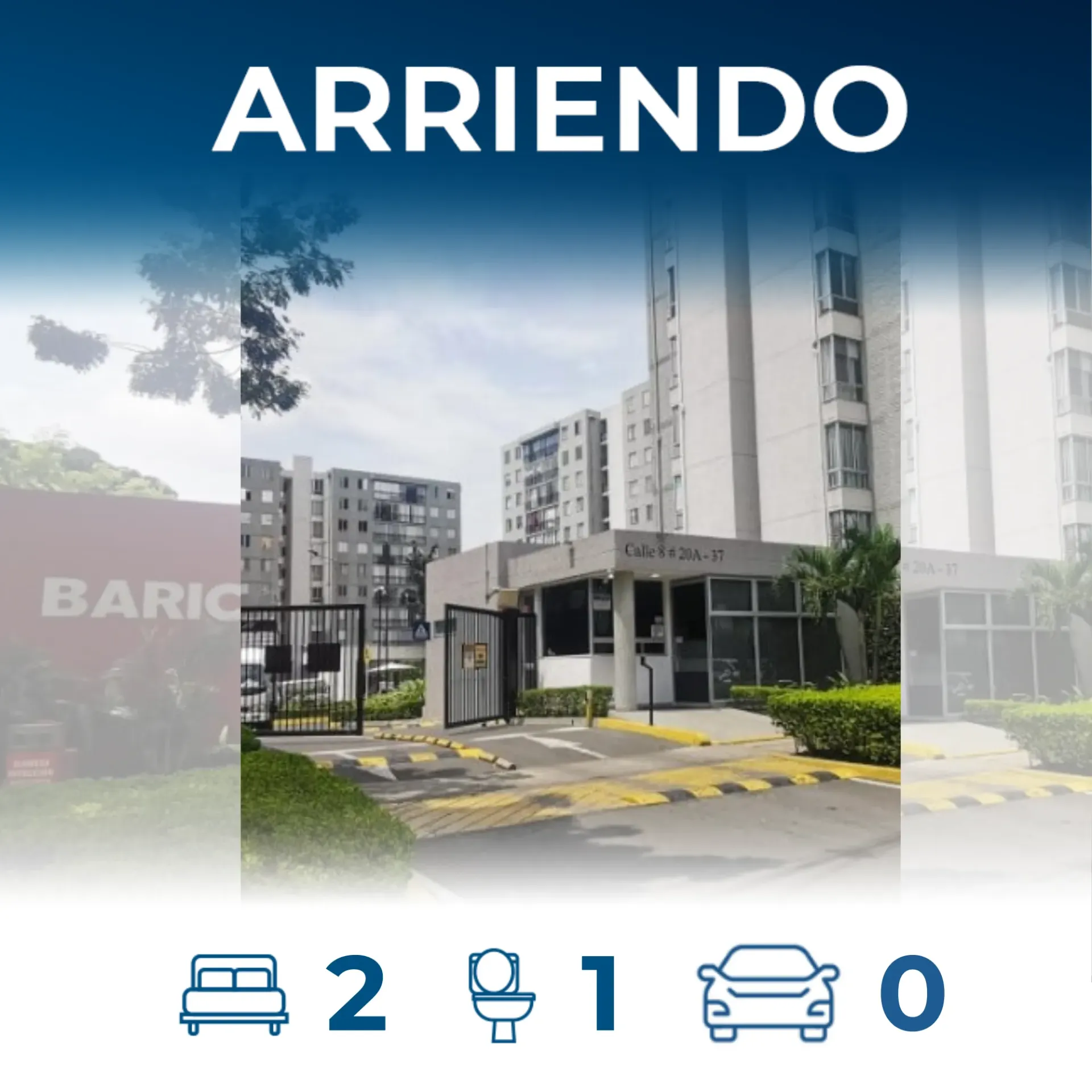 Apartamento en arriendo en Yumbo, Ciudad Guabinas Conjunto Residencial Barichara 2 - 508 | $1.000.000